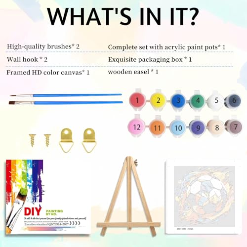 Paint by Numbers Kit for Adults Beginners & Kids Ages 8-12 with Frame - color: style-6