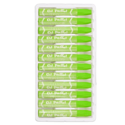 PATIKIL Yellow Green Oil Pastels, 36Pcs Soft Oil Crayons Pastels Stick Vibrant and Creamy Art Supplies Bulk for Artists Beginners Art Painting Drawing Blending Graffiti Gallery - color: Yellow Green