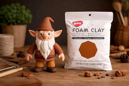 BOHS Foam Clay, Chocolate Brown Air Dry Modeling Clay, 1.1 lb - color: Chocolate, size: 500 g