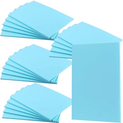 ZOENHOU 20 PCS 4 x 6 Inch Blue Rubber Stamp Carving Blocks, Creative Soft Linoleum Block Stamp for Making Stamps Engraving Crafts Supplies - color: Blue