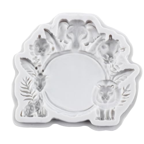 Animal Polymer Clay Mold Lion Elephant Giraffe Silicone Molds - color: Style I