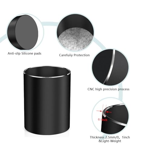 Pen holder, aluminum alloy waterproof pen holder, desktop simple and modern minimalist, multifunctional office supplies for families, kids and schools - color: Black