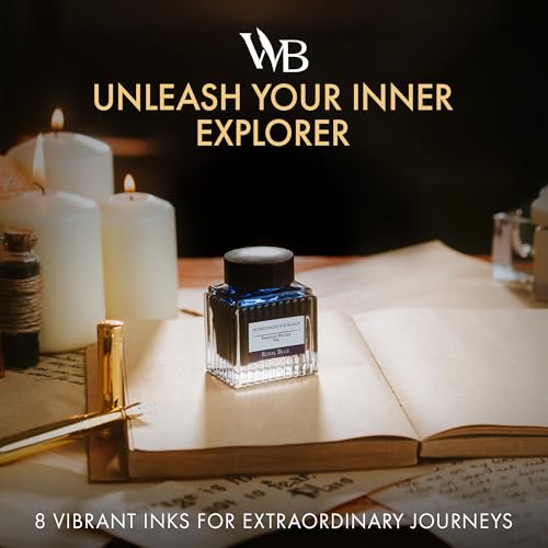 Wordsworth & Black Fountain Pen Ink Bottle, 30ml, Blue, Smooth | For Calligraphy, Drawing Journaling, Vivid Saturated Colour, Quick-Drying, Water-Based, Non-Toxic, No Smudge, Vegan - color: Blue