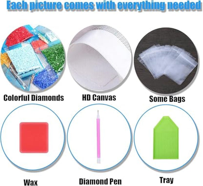 RYMILIE Cat Diamond Art Kits for Adults Diamond Painting Kit 12x16in - color: RM-ZSH-129