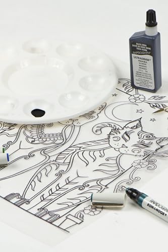 Koh-I-Noor Ultradraw Pigment-Based Ink, 8 Oz. Bottle, Black - size: 8 fl oz, style: Ultradraw Ink
