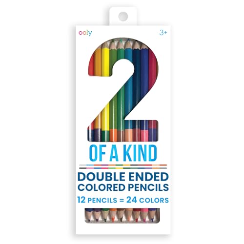 Ooly Double-Ended Colored Pencils, Set of 12, 24 Colors - style: Double-Ended