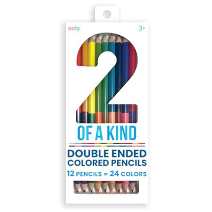 Ooly Double-Ended Colored Pencils, Set of 12, 24 Colors - style: Double-Ended