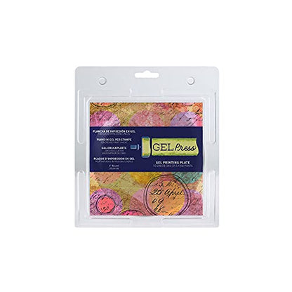 Gel Press Gel Printing Plate 6" Circle 10806-6, Multi-Colour - size: 6" Round