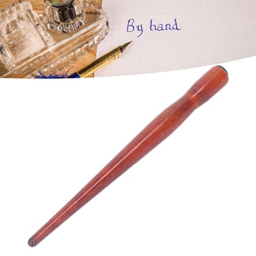 Pissente Nib Pen Holder Set, Pack of 10 Comfortable Grip Smoother Comic Dip Wooden Pen Nib Holder for Beginners Professional Art Painting English Calligraphy and Comic Creation(Mahogany) - color: Mahogany