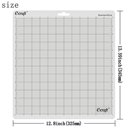 Ecraft StandardGrip Cutting Mat for Silhouette Cameo 5/4/3/2/1: 12X12inch Non-Slip Square Gridded Transparent Quilting Cut Mats Replacement Accessories for Silhouette Cameo. - color: Transparent - StandardGrip (3 pack)