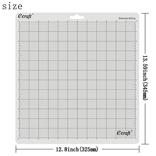 Ecraft StandardGrip Cutting Mat for Silhouette Cameo 5/4/3/2/1: 12X12inch Non-Slip Square Gridded Transparent Quilting Cut Mats Replacement Accessories for Silhouette Cameo. - color: Transparent - StandardGrip (3 pack)