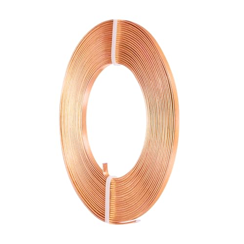 MECCANIXITY Aluminum Flat Wire, 3mm 18 Gauge Bendable Nose Wire Soft Craft Jewelry Wire for Jewelry Making Handmade Crafts DIY Bezel Sculpting, Copper - color: Copper
