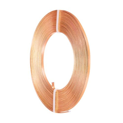 MECCANIXITY Aluminum Flat Wire, 3mm 18 Gauge Bendable Nose Wire Soft Craft Jewelry Wire for Jewelry Making Handmade Crafts DIY Bezel Sculpting, Copper - color: Copper