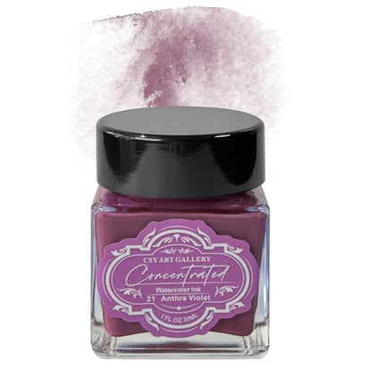 Drawing Inks,Calligraphy Inks,Liquid Watercolor Paint,Dip Pen Ink Set for Writing, Drawing (21 Anthra Violet)