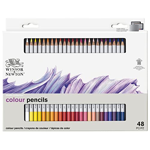 Winsor & Newton Studio Collection, Color Pencils, Set of 48 - style: 48 Color Pencils