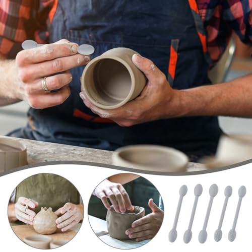 AHANDMAKER 5 pcs Clay Texture Tool Set 5 Double-Headed Modeling Pattern Rollers Texture Sticks Sculpting Detail Tools for Paint Clay, DIY Clay Sculpture Crafts