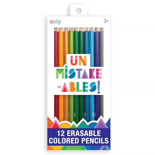 Ooly UnMistakeAbles Erasable Colored Pencils, Set of 12 - style: Erasable Pencils