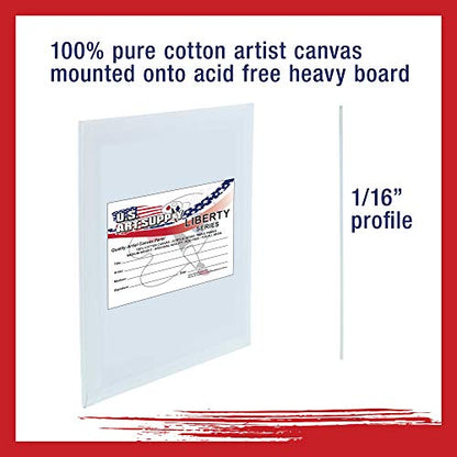 U.S. Art Supply 8 X 10 Inch Art Canvas Board Panels 12 Pack - 8 Ounce Heavyweight Cotton Acid Free Canvases for Painting Acrylics and Watercolor (1 Case of 12 Single Canvas Painting Panels) - size: 8" x 10"