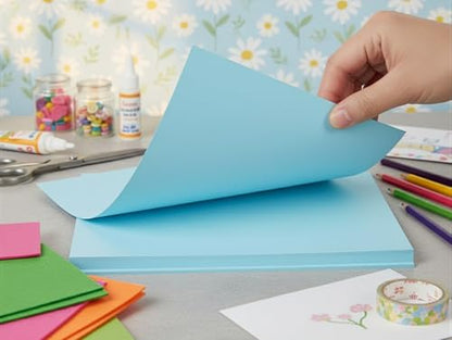 Vellum Bristol Cover 67 Pound, Smooth Finish, 250 Sheets Pack. – Premium Heavyweight Cardstock for Crafting, Printing, and Professional Projects, Acid-Free. (1, Blue, 8.5"x11") - color: Blue, size: 8.5"x11"