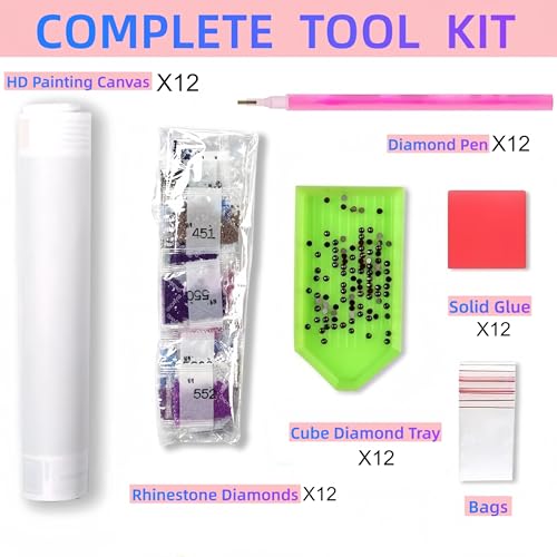 12 Pack Sunset Diamond Art Kits for Adults,5D Diamond Painting Sets - color: KM469-KM480-1