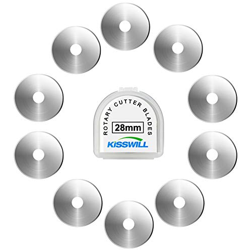 Rotary Cutter Blades 28mm by KISSWILL - Fits Fiskars 28mm Rotary Cutter Replacement, Sharp and Durable (28MM) - color: 28MM Blades