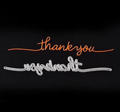Cutting Dies Handmade DIY Paper Cards Album Decoration Stencils Template Embossing for Card Scrapbooking Craft (Thank You) - style: Thank You