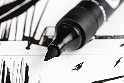 Molotow Blackliner Brush and Refill (Highly Pigmented, Permanent Ink), 1 Piece, with 1 Refill for Blackliner 30ml - style: Brush and refill