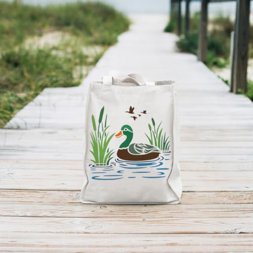 Swimming Duck DIY Painting Stencils for Wall Home Decor - style: Duck