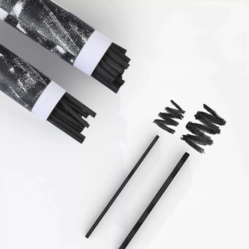 25PCS/Tube Willow Charcoal Sticks - Natural Willow Charcoal for Artists, Beginners, or Students of All Skill Levels - Perfect for Drawing and Sketching, Approx. 4-5mm Dia - style: 4-5mm