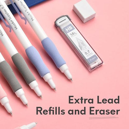 MozArt Cute Mechanical Pencil Set 0.7mm 16PCS Pastel Aesthetic Girls - color: Cute 0.7