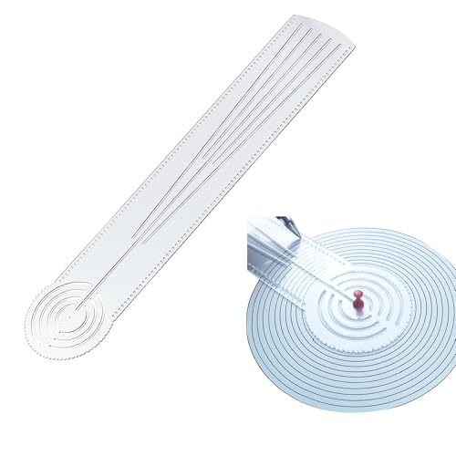 3-in-1 Mandala Ruler Tool with Holes, Mandala Dot Art Circle Maker, Compass Protractor Straight Ruler for Dot Art Geometric Mandala Pattern Design (40cm/15.8") - color: 40cm/15.8“
