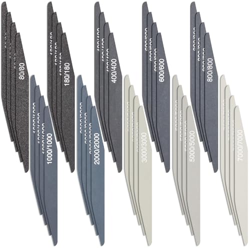 Honoson 40 Pcs Polishing Sticks Sanding Sticks for Plastic Models Metal Wood Buffing Sanding Tools Sandpaper Polishing Accessories Mini Finger Sander(Double Angle Shape) - style: Double Angle Shape