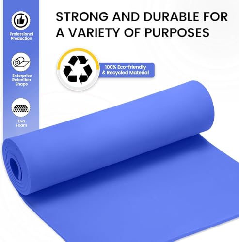 Do²ping Blue Eva Foam Sheets Roll, 3mm EVA Craft Foam 49''x13.5'' High Density 86kg/m3 for Halloween Cosplay DIY - color: Blue, size: Thickness 3mm