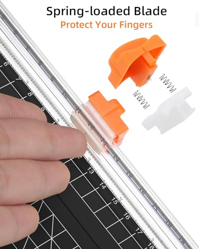 Firbon A5 Paper Cutter, Small Straight Paper Trimmer with Side Ruler | Black Compact Design | Cuts Photo, Cardstock, Labels & Coupons | Portable Desktop Slicer | Scrapbooking & Craft Projects - color: A5-black