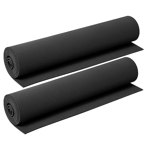AMZQNART 2 Pack EVA Foam 2mm, Cosplay Foam Roll, 16 x 59in Black, Suitable for Large Foam Cosplay Modeling, DIY Projects, Crafts, Ultra High Density 90 kg/m3. - color: 2PCS:16×59in Black, size: 2mm-Thick
