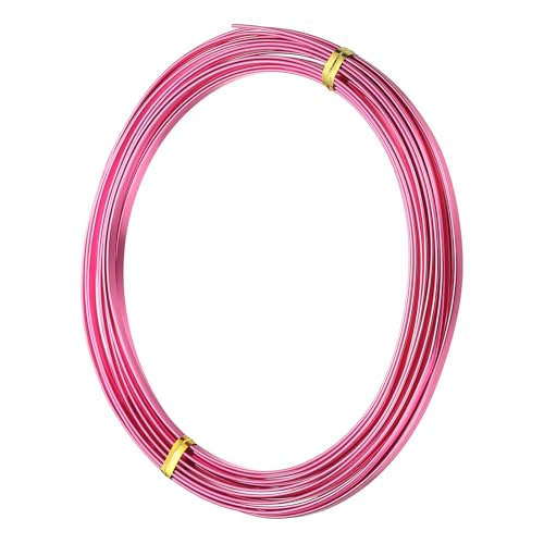 uxcell 18 Gauge Flat Aluminum Wire, 16.40 ft 3mm Wide Aluminum Crafts Wire for Flower Bonsai Crafts Carving DIY Bezel Sculpting Gem Metal Wrap, Rose Red - color: Rose Red, size: 3mm