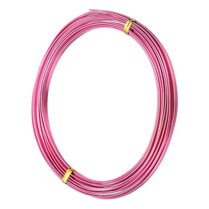 uxcell 18 Gauge Flat Aluminum Wire, 16.40 ft 3mm Wide Aluminum Crafts Wire for Flower Bonsai Crafts Carving DIY Bezel Sculpting Gem Metal Wrap, Rose Red - color: Rose Red, size: 3mm