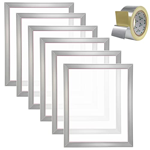 VEVOR Screen Printing Kit, 6 Pieces Aluminum Silk Screen Printing Frames, 20x24inch Silk Screen Printing Frame with 160 Count Mesh, High Tension Nylon Mesh and Sealing Tape for T-Shirts DIY Printing - size: 20x24inch-6