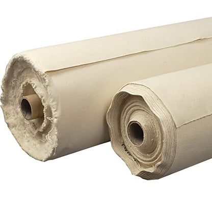 Creative Mark 12 Oz. Cotton Duck Canvas Roll - 84" x 30 Yards - Unprimed, Plain, Solid, Durable, Raw Canvas for Painting - color: 12 Oz., size: 84" x 30 Yards