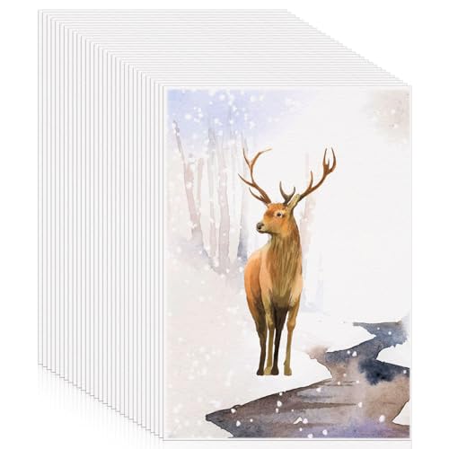 120 Sheets Watercolor Paper, 7 x 10 in, 140 Lb/300 GSM, Cold Press | Cotton Paper, Good Absorbency, Less Warping, for Kids, Students, Artists, Cards, Sketching, Watercolor and Acrylic Use - size: 7 x 10 Inch