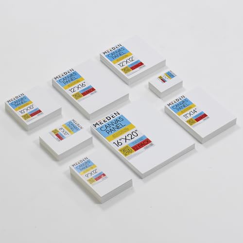 MEEDEN Canvas Boards for Painting White: 5"x7" 100% Cotton Canvas 24 Pack - size: 5"x7"