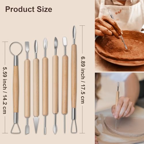 Amrules 38 Pcs Polymer Clay Sculpting Tools Kit for Adults, Light Yellow - color: Lightyellow-38Pcs