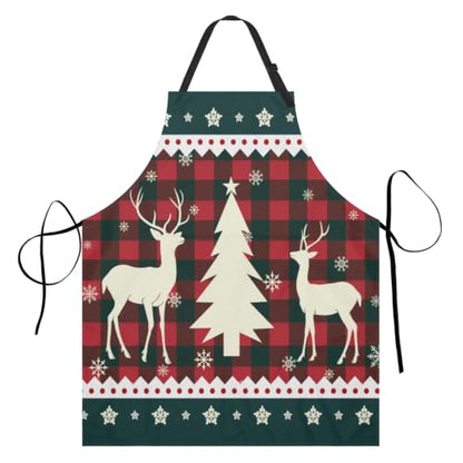 Imiss Waterproof Stain-Resistant Cooking Chef Aprons for Grill BBQ Baking 27 X 31 Inch - color: Reindeer