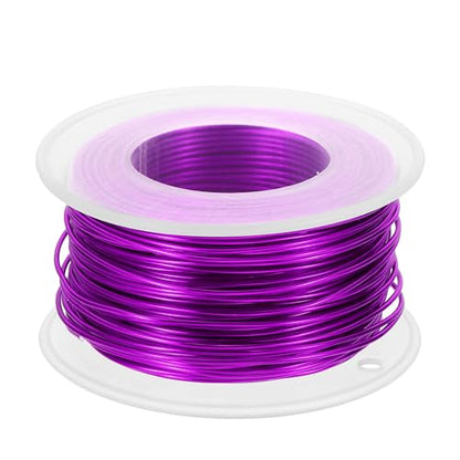 PATIKIL 18 Gauge 1mm Aluminum Craft Wire, 98.4Ft Metal Wire Armature Bendable Wire for Jewelry Making Metal Wrap DIY, Purple - color: Purple, size: 1 mm x 30 m