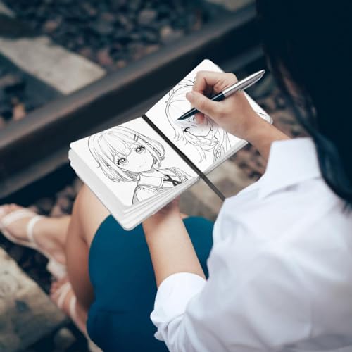Lightwish Square Watercolor Journal,100% Cotton,300gsm/140lb,Acid-Free,24 Sheets Hot Press Watecolor Paper Sketchbook for Artists Adults Students,4.7 * 4.7 Inches - color: Grey