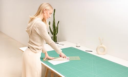 Elan Cutting Mat 36x72 Green, Extra Large Self Healing Cutting Mat 36 x 72 Inch, 5-Ply Craft Board Green, Hobby Board for Sewing and Quiltin - style: 72 x 36"