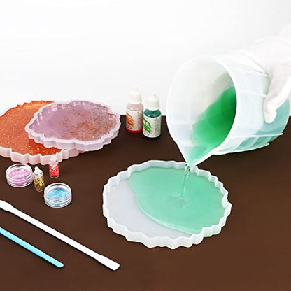 700ml Extra Large Silicone Mixing Cups for Epoxy Resin, 23 oz Measuring Cups, Casting Making Crafts, Acrylic Paint Pouring, Butter,Chocolate, Microwavable, Flexible Reusable Tool - size: X Large-700ml*1