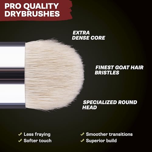 The Army Painter, Masterclass Drybrush Set, 3 sizes | Goat hair brushes for hobby drybrushing, incl. one powerful 15 mm brush