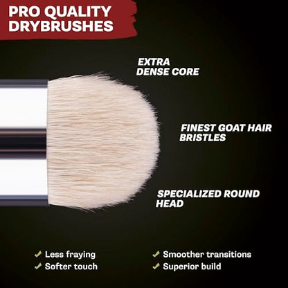 The Army Painter, Masterclass Drybrush Set, 3 sizes | Goat hair brushes for hobby drybrushing, incl. one powerful 15 mm brush