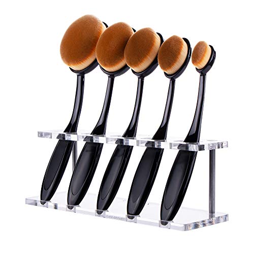 UNIMEIX 5 Pack Blending Brush for Card Making Crafting Ink Blender Brushes Set Tool Paper Background Brush Drawing Scrapbooking & Stamping Supplies (Brown) - color: Brown, size: 5 Pack Brush with square holder